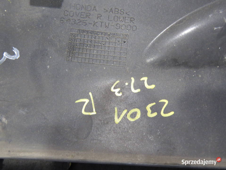 HONDA SH 300 SH300 300I 2010 PŁUG OSŁONA PODŁOGA Gdańsk sprzedam