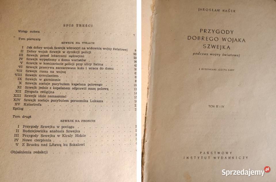 Przygody dobrego wojaka Szwejka Jarosław Hasek świętokrzyskie Kielce
