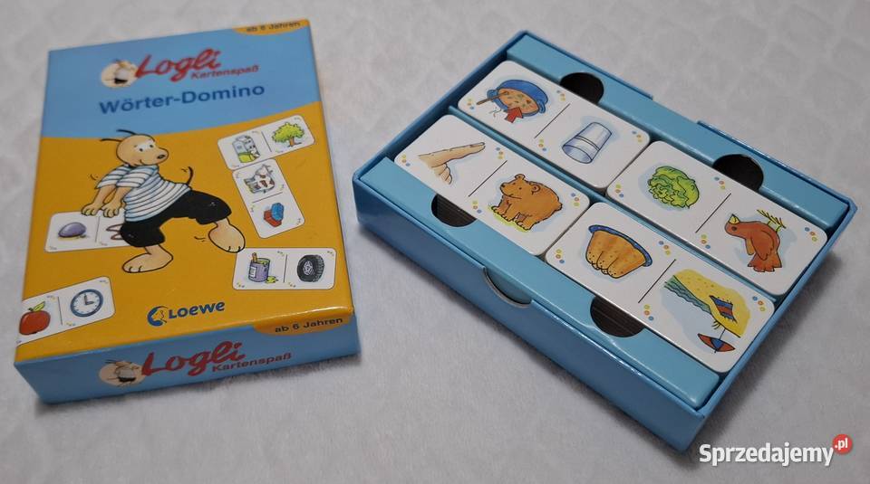Domino obrazkowe Loewe j niemiecki Zabawka Czeladź