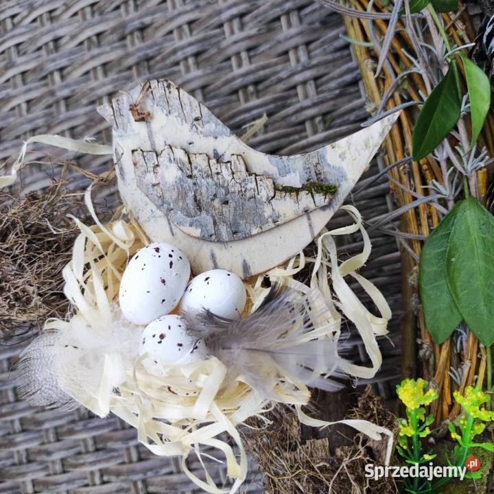 Wiosenny wianek wieniec ptaszki na Wielkanoc Poznań