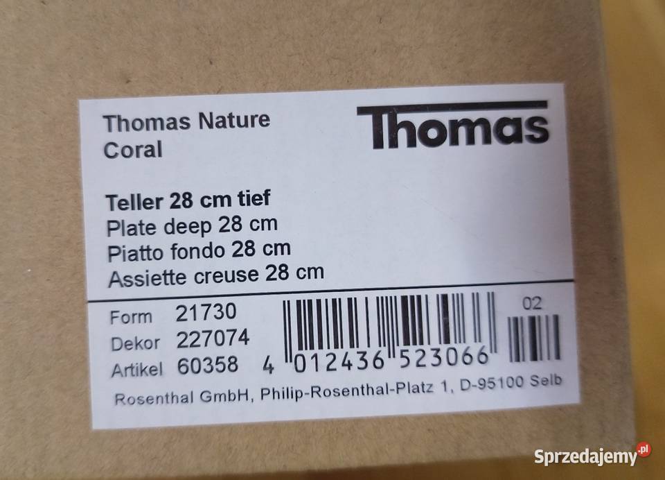 2 x Talerz Thomas Nature Coral opolskie Radłów