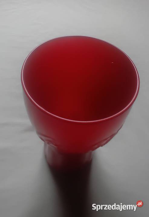 Czerwona kolekcjonerska szklanka Coca Cola