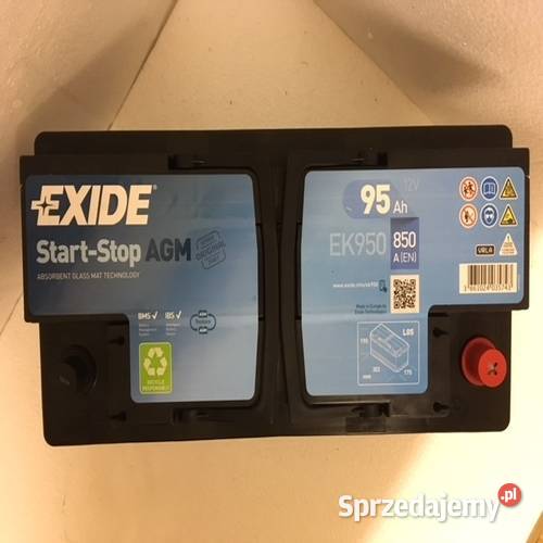 Akumulator EXIDE AGM STARTSTOP EK950 95Ah 850A dolnośląskie Lubin