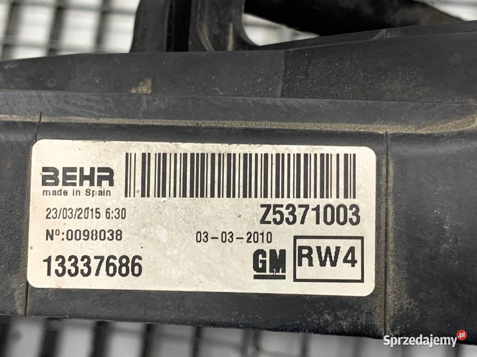 WENTYLATOR CHŁODNICY OPEL MERIVA B 14 120 Wentylatory chłodnicy podkarpackie