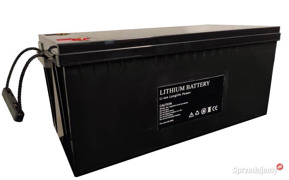 Akumulator litowy LiFePO4 200Ah 12V z BMS 120A do silnika
