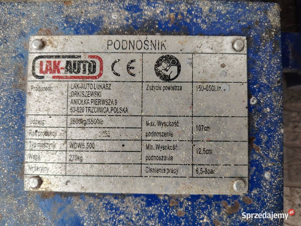 Podnośnik samochodowy nożycowy mobilny 25 tony pomorskie