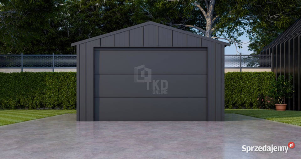 Garaż blaszany 4x6 brama segmentowa okno drzwi Sprzedaż Sieradz