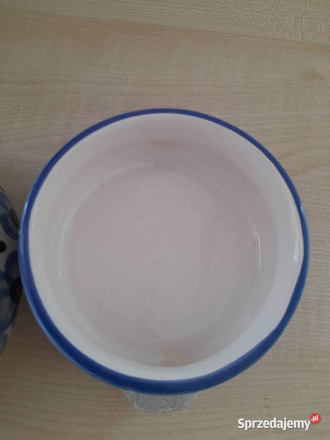 Dwa stare naczyniagarczki ceramiczne dolnośląskie Bogatynia