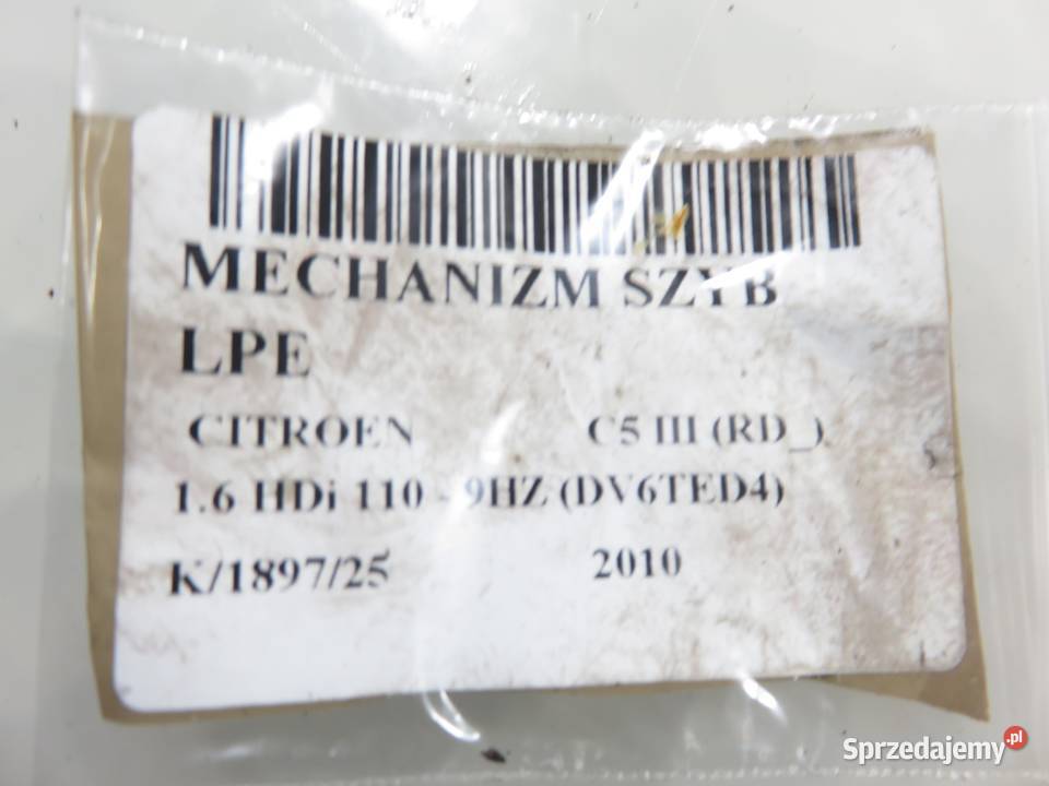 PODNOŚNIK SZYBY LEWY PRZEDNI CITROEN C5 III RD małopolskie