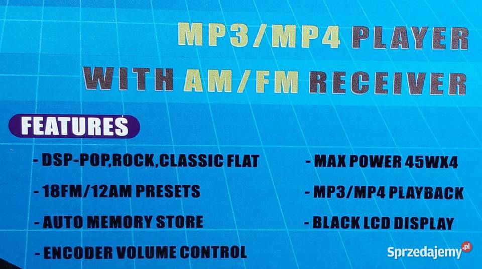 RADIO SAMOCHODOWE FM MP3 USB SD CARD 45WX4 dolnośląskie Mielęcin
