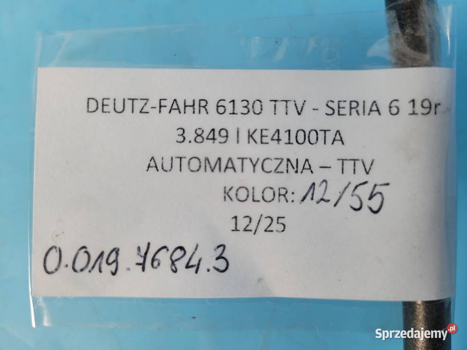 DEUTZFAHR 6130 TTV PRZEWÓD RURA HYDRAULICZNA Hydraulika Kolno