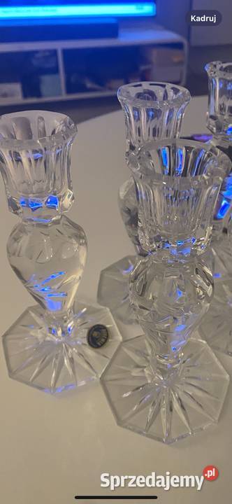 Kryształ świeczniki Bohemia 3 sztuki