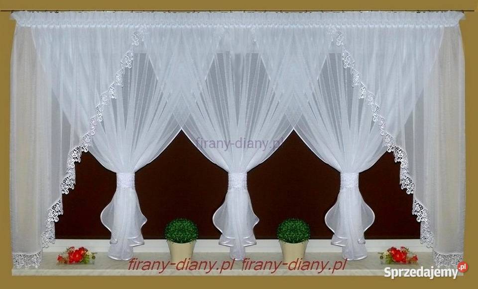 Firana zakładana z gipiurą firany szyte na biały