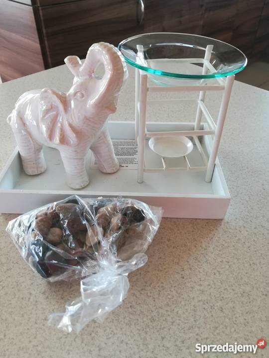Lampka zapachowa dekoracja ozdoba słoń ceramika Zamość