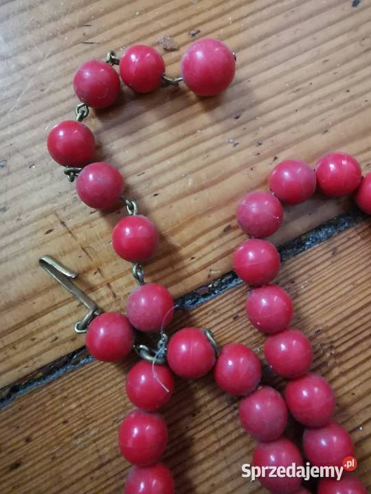 Korale naszyjnik PRL Lata 6070te 6 sztuk Lębork