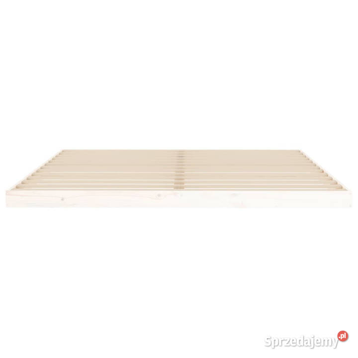 Rama łóżka biała lite drewno sosnowe 180x200
