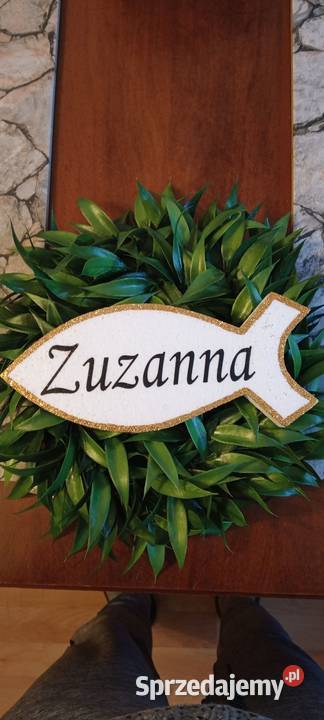 Rybka z imieniem dekoracja Pierwsza Komunia wielkopolskie Dobrzyca