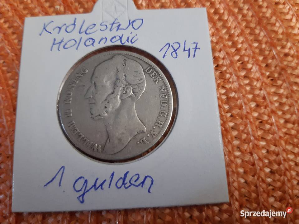 moneta srebrna Królestwa Holandii z 1847r Numizmatyka