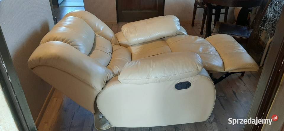 Mega wygodny biały fotel