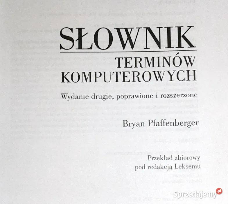 Słownik terminów komputerowych Bryan Chełm