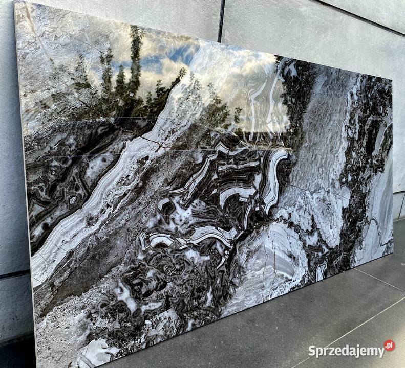 Gres marmuropodobny 120x60 GRAFIT SZARY POŁYSK Łask