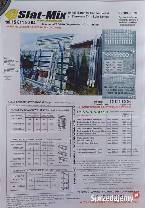 Najtańsze ogrodzenie z siatki leśnej 480 mb metal Baranów Sandomierski