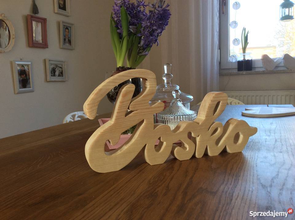 Napisy Ozdoby Dekoracje z drewna i sklejki wielokolorowy Wieluń