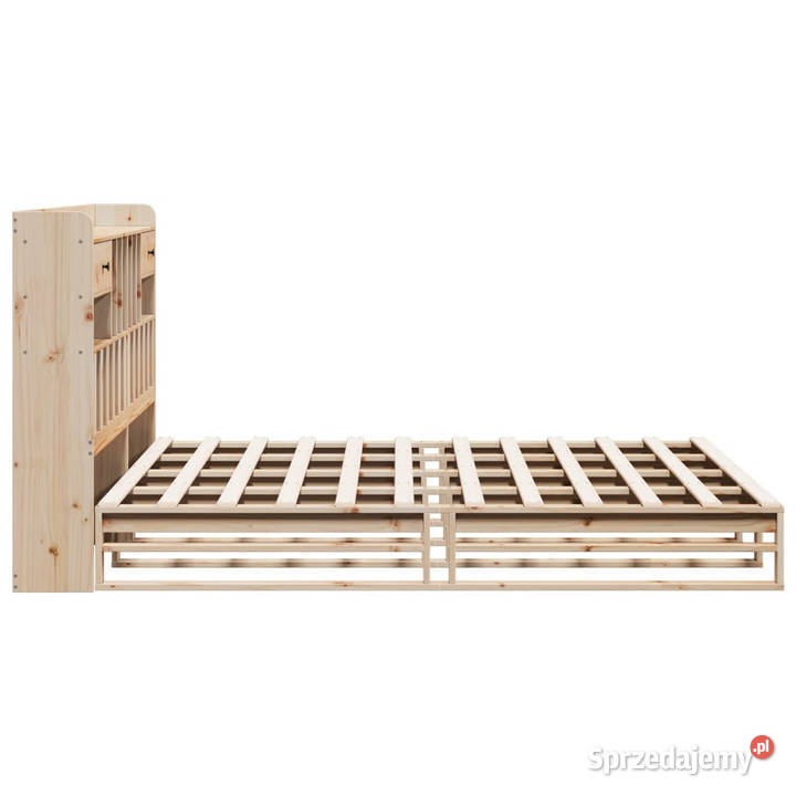 Łóżko z regałem bez materaca lite drewno sosnowe 110cm Warszawa