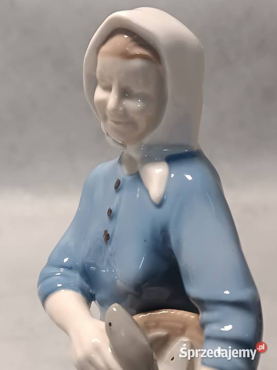 LIPPELSDORF Figura porcelana Kobieta z rybą Gdańsk