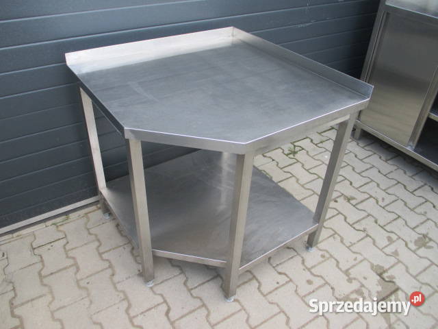 Solidny Stół Gastronomiczny Narożnikowy Z Półką Ostrów Wielkopolski