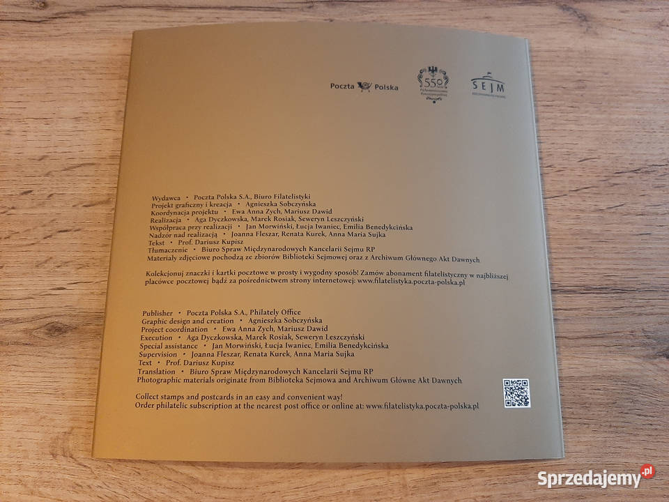 Folder 550 lecie Parlamentaryzmu Rzeczpospolitej mazowieckie Warszawa