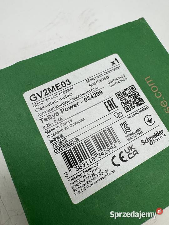 Schneider Electric GV2ME03 Rozłącznik silnikowy mazowieckie Warszawa