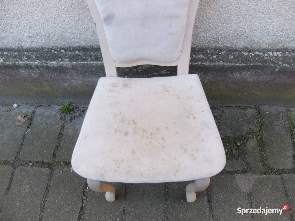 Białe krzesło w stylu ludwikowskim 844 103cm Kościan