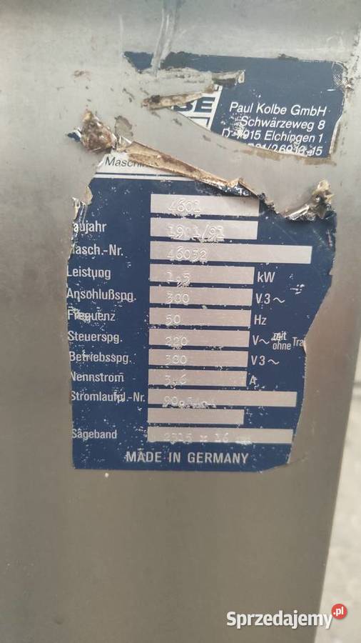 Kolbe 4601 piła taśmowa