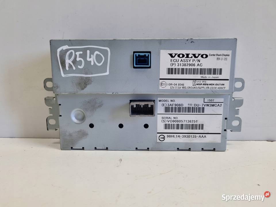Volvo V40 II EKRAN NAWIGACJI Wyświetlacz Radia Chełm sprzedam