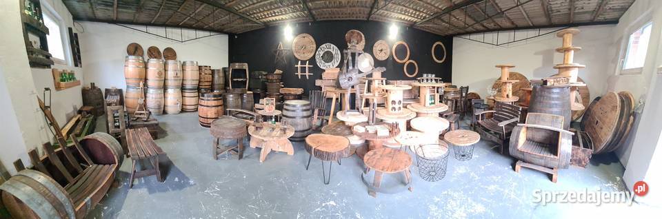 Szpula drewniana bęben kablu na stolik 80 Sztum