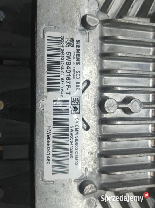 STEROWNIK SILNIKA 5WS40167FT 9656412980 20 D 136 Rok produkcji 2004