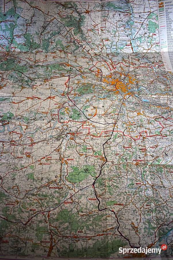 Krakowa mapa z przewodnikiem z roku 1991 kujawsko-pomorskie Chełmno