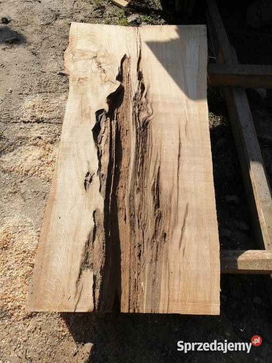 Bale blat deska stół loft żywicą foszty dąb