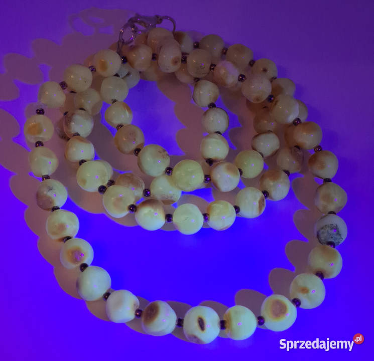 Komplet korale i bransoletka z bursztynu Warszawa