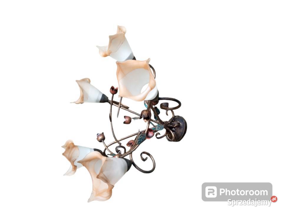 Żyrandol mosiężny 5 ramienny