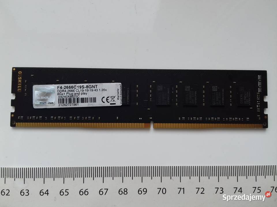 GSkill DDR4 8GB niesprawny 2666MHz CL19 Bydgoszcz sprzedam