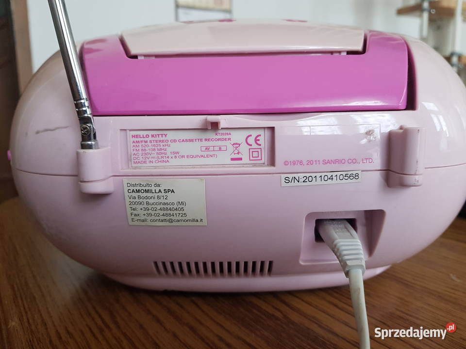 Hello Kitty compakt radio magnetofon 3w1 Warszawa