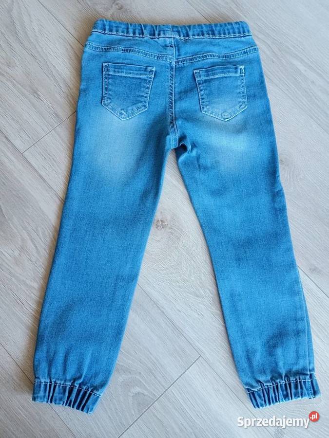 Spodnie jeansowe joggery dziewczęce 104