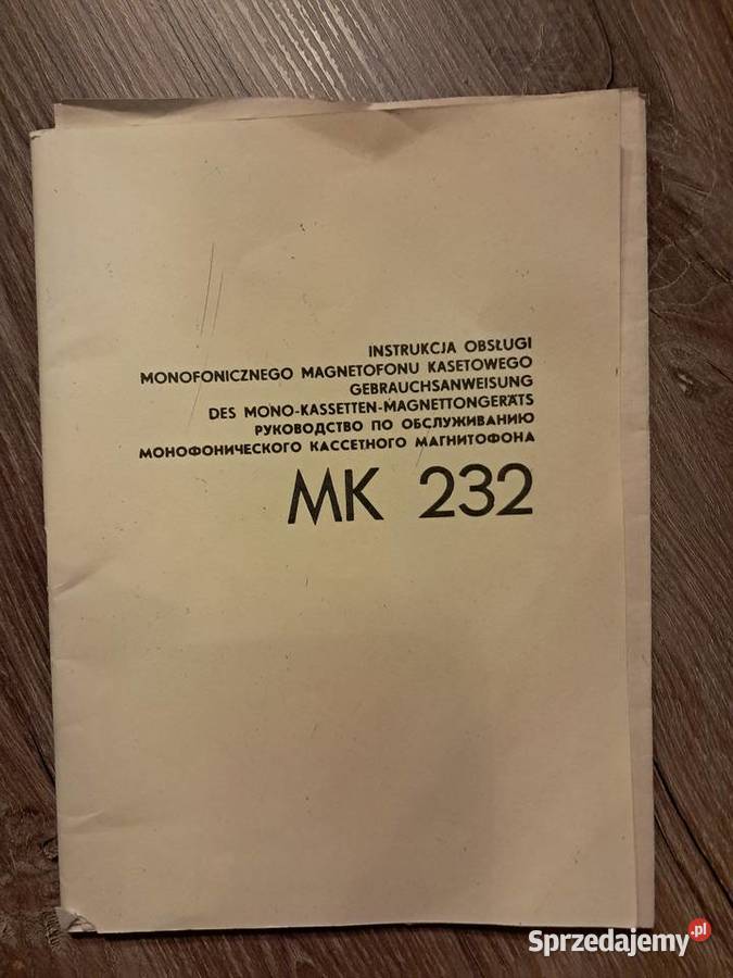 stare instrukcje obsługi do sprzętu z prlu stan sprzedam