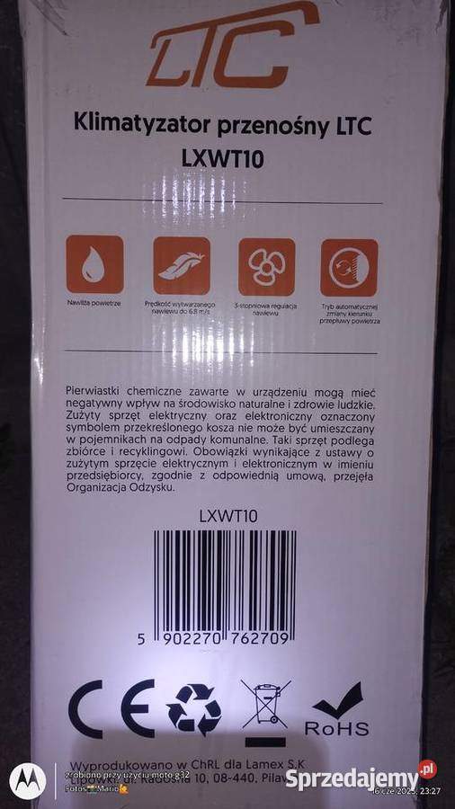 Klimatyzator wentylator nawilżacz LTC podkarpackie Mielec