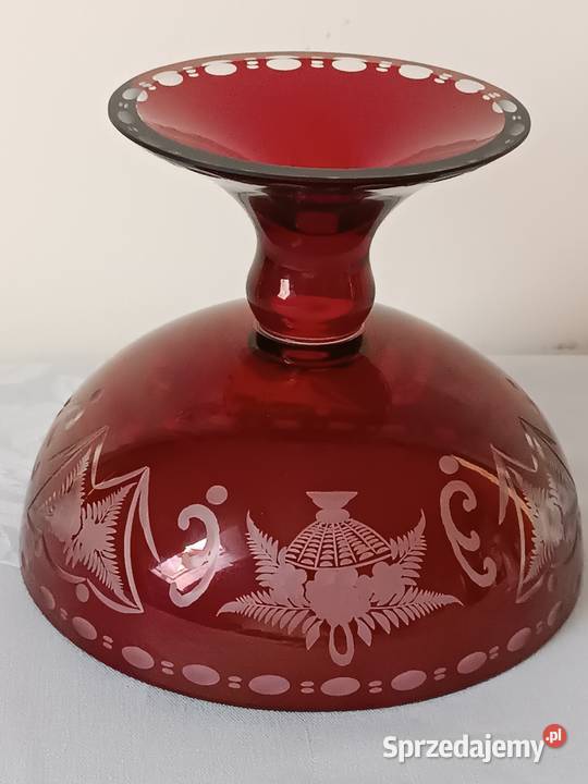 Kryształowa stara patera w kolorze Porcelana i szkło Gorlice