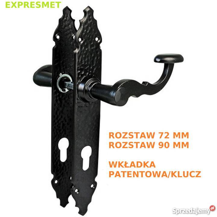 Uchwyt do drzwi czarny pochwyt kuty antaba retro małopolskie Rzeszotary