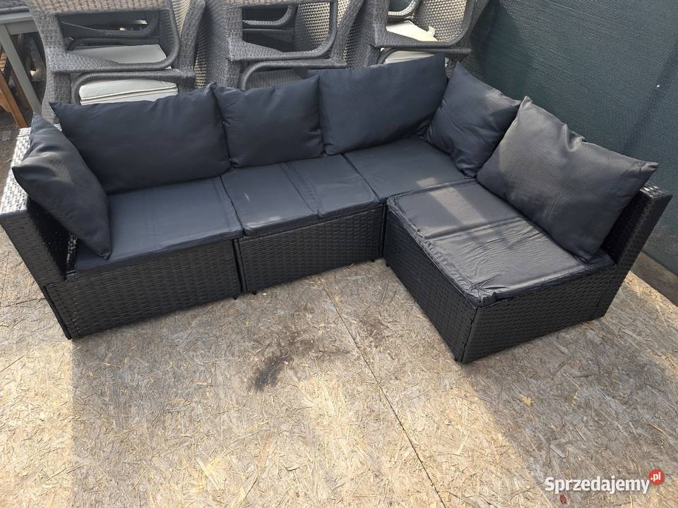 Narożnik do ogrodu vida black meble ogrodowe Wschowa