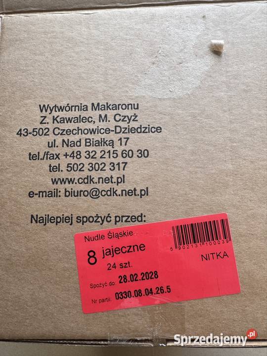 Makaron śląskie nudle 8 jajeczny Świerklaniec